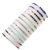 Charm Armbänder 12pcs Bunte Reisperlen Quadratkristall geflochten