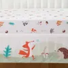 3PCS Mikrofibry Crib Pedding Zestaw Wzór lasów i zwierząt dla chłopców i dziewcząt Kołdra dla dzieci zawiera spódnicę z prześcieradłem 240322