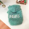 Schéma de chien Hairy Designer York Verts Green Automne Hiver Pet Sweat-shirt Costume pour chiot Chihuahau Ropa Perro Pug