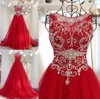 2018 vestido de noiva perle brillant en cristal robes robes de bal rouge femme robes formelle robes de fête robes de fête3117425