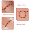 Bracelets de charme manuel sept nœuds Bracelet Bracelet Miss Beads For Women Red Rope (Polyester)