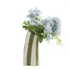 Vasen handbemalte Keramikblumenwarene moderne nordische geometrische Linie Probe Raum Tabletop Vase Decoration Home Decor