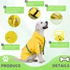 Dog Apparel Raincoat Pet Waterproof Jacket With Hood Reflective & Adjustable Rainwear Lightweight Poncho Coat Harness Hole Breath