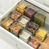 Storage Bottles Sealed Food Box Kitchen Multigrain Tank Rectangular Stackable Dry Goods Container Sets