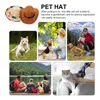 Abbigliamento per cani 2 pezzi per cappello da pet per cani Cappelli da gatto Cappelli da piccola festa Piccollo largo brio
