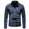 Blue Denim Jacket Men Motorcycle Jacket Spring Autumn Slim Fit Jackets Fashion Casual Stand Collar Denim Coat Male 240322