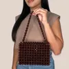 Evening Bags Candy Color Women's Handbags Shoulder For Women 2024 Luxury Designer Ladies Travel Beach Clutch Handmade Beading Party