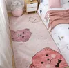 Carpets Nordic Cartoon Hand Woven Cotton Carpet Geometric Pattern Bedroom Rug Bedside Absorb Water Bathroom Mat Doormat Home Decor