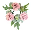 Flores decorativas Pillar Candle Ring Wreath Candleholder Boho Mini Greenery para Pillars Lantern estátua armários de cozinha