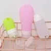 Bouteilles de rangement 3pcs / ensemble 38 ml 60 ml 80 ml de voyage en silicone rechargeable bouteille vide petit échantillon conteneurs réutilisables créatifs portables