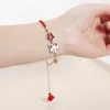 Charm armband enkel söt gåva till hennes kreativa lyckliga klocka koreanska stil armband kvinnor juveley födelsedag
