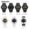 Orologi Sanda New Military Watch Men Waterproof Sport Watch per Mens Watches Top Brand Luxury Clock Dive Saat Relogio Masculino