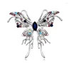 Brooches Exquisite Crystal Butterfly Brooch Fashion Ladies Wedding Party Dress Pin Retro Elegant Jewelry Gift Accessories