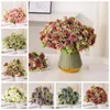 Dekorativa blommor Simulerade blommor Klassisk Peony Hydrangea Bouquet Christmas Wedding Home vardagsrum Dekoration