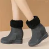 Zapatos de vestir zapatillas de moda para mujeres cuñas de cuero genuino bombas de tacón alto de tacón femenino