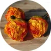 장식용 꽃 화상 오렌지 장미 인공 가을 장식 홈 가을 가짜 정원 장식 야외 장식