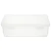 Plates Bread Storage Box Square Fruit Canister Fresh Keep Holder Plastic Trash Lid