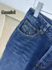 Jeans femminile 3.30 klasonbell da donna Fashion patchwork pantaloni in denim in denim pantaloni lavati larghi gamba larga