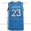 Uomini NCAA North Carolina Tar Heels 23 Michael Jersey UNC College Basketball Maglie volante Black Bianco