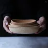 Tazones de goma japonesa plato de bocadillo de madera ovalada ensalada de desayuno postre fruta creativa de mesa creativa
