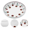 Dinnerware Define Placas Salada Placas Ocidentais Bolo de Cerâmica de Sobremia de Prisioneiro de Frutas Japonês