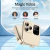 Новый мини -флип -мобильный телефон FM Radio Magic Voice Blacklist Speed Dial Vibration разблокирован 2 SIM -карта Небольшой дисплей складной сотовый телефон