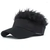 Party Supplies Stage Dance Cosplay Costume Hat Hip-hop Baseball Cap With Spiked Hairs Wig Men Women Casual Sunshade Adjustable Sun Visor