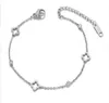 Bracelets de charme tiktok titanium acier fashion blanc coque blanche petit bracelet femelle femelle ins personnalité conception de clavicule avancée chaîne