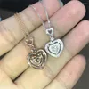 Pendant Necklaces Huitan Luxury Heart Wedding Necklace For Women Silver Color/Gold Color Inlaid Shiny Cubic Zirconia Fashion Neck Jewelry