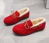 Casual Shoes Bean Single 2024 Winter Women's Cashmere Flat Lazy People A Slip-on Cotton Tide