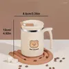 Bottiglie d'acqua 1 % Cutto di orso carino 500 ml/17 once Coffee da viaggio in acciaio inossidabile isolato a doppio isolato con paglia e coperchio.