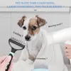 Hundekleidung 2 Originalhaare Kammreinigungswerkzeuge Katzengebläse Kunststoff Deshedding Pinsel