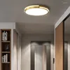 Luci del soffitto Simple lampada da letto moderna Atmosfera in rame Lampade viventi a LED Nordic LED ULTRA-TIN CAMERA BALCHE LUCE