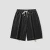 2023 Sommer -Strick -Shorts für Herren -Outwear -Shorts, lässige, lockere dünne Stil 5/4 Trendy gerade Beinsporthosen