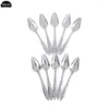 Autres fournitures d'oiseau 5pcs Silver Baby Pointed Eliming Spoon Feeder de perroquet en acier en acier inoxydable pour toute la pochette de pivoine