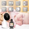 Laddare trådlös videoklocka Baby Monitor Portable Shock Vibration Baby Nanny Cry Alarm Camera Night Vision Temperaturövervakning