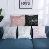 Poduszki poduszki cekinowe 45x45 cm wystrój domu dekoracyjny futro Plusz na salon biały szara różowa czarna poduszka