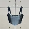 Le donne spingono il corsetto bustier lussuoso in jeans body tops sexy body top top designer di biancheria bianche