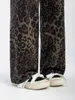 Damesjeans 2024 Spring Leopard Gedrukte vrouwen Hoge taille Losse breedbeen Denimbroek Y2K Streetwear Broek Jean Pantalones 6376