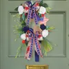 装飾的な花アメリカ独立記念日花輪旗花柄