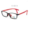 Cadres de lunettes de soleil 6-12 ans pour enfants verres carrés tr90 garçons filles sécurité en silicone miroir transparent prescription personnalisable