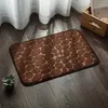 Carpets Black Coral Velvet Stone Imprimer Couleur solide Colorat Toilet Toilet Absorbant Foot Tap Porche Balcon Mat à sol Tapis