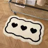 Tappeti cuore a tappeto bianco tappeto tappeto tappetino tappeto morbido soffice fluffy pavimento tappeto bagno assorbente cucina da toilette assorbente