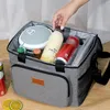 Sacs de rangement Grande pochette à isolation thermique commode à utiliser avec un matériau en tissu oxford imperméable pour le travail de travail en famille BBQ Party