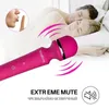 Powerful Clitoris Vibrator USB Recharge Magic Wand AV Vibrator Massager Sexual Product Erotic Sex Toys for Women Adult 18 240401