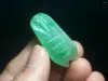 Figurines décoratives chinois Natural Green Jadeite Jade Collection de cadeaux de pendentif à la cueillette à la main à la main
