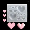 Bakningsformar 3D Kärlek Hjärtform Silikon Mögel Epoxi Harts Kök Kakan Decoration Choklad Diy Jewelry Earrings Pendant Tools