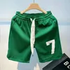 Sommermänner Kurzdruck Draw String Streetwear Sport Sport Vintage Länge Weitbein Hose lässig gerade Basketball Outdoor -Shorts 240323