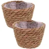 Vases Seagrass Plant Pot Straw Flower Naturales Para Exterior Basket Planters Indoor Plants