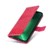 デザイナーファッションクラムシェル電話レザーバックウォレットケースiPhone 15 Pro Max 14 13 12 11Pro Max New Aligator Flap Case